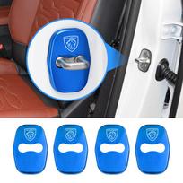 4 vnt. Automobilio durų spynos dangtelis Nerūdijančio plieno apsauginiai priedai Peugeot 206 208 3008 308 2008 508 406 407 307 408 5008 4008 juoda