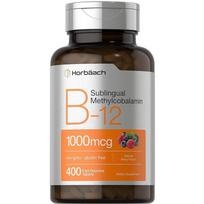 Horbach Vitamin B12 Sublingual Tablets Methylcobalamin 1000mcg 400 Tablets 1 pcs