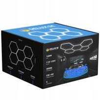 Hexagon 5 Ceiling Lamp White Aluminum For Garage 4000K