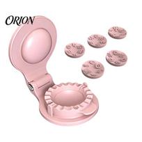 Nonstick Dumpling Press Mold with Decorative Stamps, Manual Dough Skin Maker Durable Food Shaping Molds for Dumplings, Dishwasher Safe Kitchen rožinė