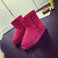 Moterims Mada Šilti Sniego Batai Australija Klasikiniai Moteriški Ankle Boots Žieminiai Dirbtinio Kailio Batai Moterims Rudi Plokščiapadžiai Neslystantys Botas 39 rožinė raudona spalva