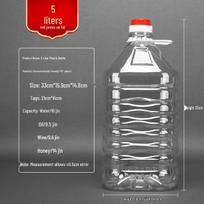 5L/10L/20L talpos aliejaus puodas vynui, sojų aliejui ar baijiu laikyti - Plastikinis kibiras ir tuščias vyno butelis.