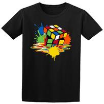 Melting Rubiks Cube Boys Girls Teen T shirts #D #P1 #PR S yellow