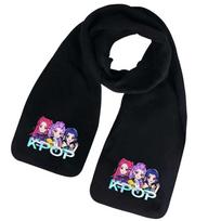 Cartoon Anime POP Super Star Rumi Mira Zoey Printing Scarves Kids Warm Autumn Winter Scarf 163*34cm black
