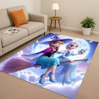 3D MINISO Šaldytas Anna Elsa Animacinis Kalėdų Dovana Svetainės Neslystanti Kiliminė Danga Miegamojo Žaidimų Kambario Sofos, Namų Durų Kilimėlis 40cm x 60cm white