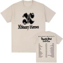 2025 m. vasaros „Xdinary Hero Beautiful Mind World Tour“ marškinėliai trumpomis rankovėmis, vyriški medvilniniai laisvi laisvalaikio marškinėliai gatvės stiliui 4XL black