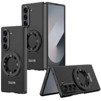 Skirta Samsung Galaxy Z Fold 7 6 5 4 3 Laikiklis Magsafe dėklas Itin plonas magnetinis stovas Laikiklis Integruotas ekrano apsaugas Pilnas dangtelis For Z Fold 6 juoda