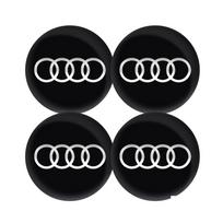Audi A4 4 vnt. 56/60/63/65/68 mm ratlankių dangtelių lipdukas Automobilio emblema Ženklelis Dekoracija AUDI S RS A3 A4 8P 8V A6 C7 A5 Q5 B7 B6 B9 Q7 A1 A7 68mm black hubcap juoda