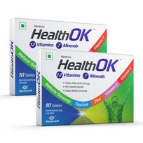 Health Ok Multi Vitamin and Mineral Health Supplement (for Energy and Overall Health with added Immunity) Tablets (Pack of 2)