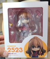 Cartoon Toradora Aisaka Taiga Q Version Nendoroid #2523 Action Figures Face Swap Desktop Ornament Model Toy Collectible Fun Gift gray