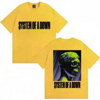 System Of A Down EU UK Tour 2026 Graphic Tee Mens Cotton Short Sleeve Streetwear T-Shirt XXXL geltona