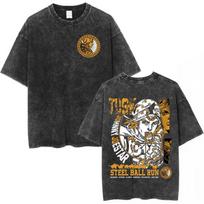 ‘JoJo's Bizarre Adventure’ Dio Brando Manga T-Shirt for Men, Casual Loose Cotton Top 3XL black