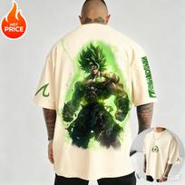 2025 Dragon Ball Anime Super Saiyan Harajuku Summer T-Shirt Men Oversized Vintage Streetwear Women Casual Short-Sleeve Unisex M black