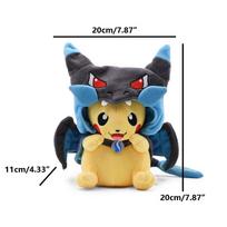Cos Eevee Pikachu Cosplay Pliušiniai Žaislai Charizard Pliušas Lucario Pliušinis Gyvūnas Lėlė Kolekcionuojama Dovana, Animacinis 20-30CM black