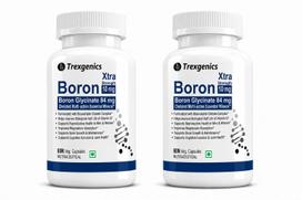 Trexgenics Boras 10 mg EXTRA STIPRUMO iš Boro Glicinato Daugiaveiksmis Mineralas, Kaulų, Pažinimo Funkcijos, Reprodukcinės & Sąnarių Sveikatai (60 X 2 =