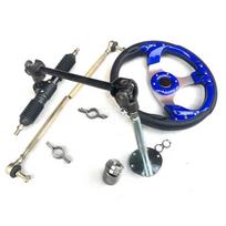 Buggy Quad Front Steering Wheel Knuckles Universal Joint Tie Rods for ATV UTV Go kart 125 150 200 250 black