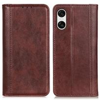 Flip Case for Sony Xperia 10 VI, Split Leather, Brown