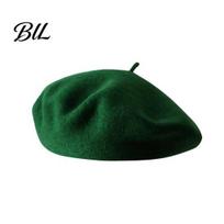 Solid Color Wool Hat Women French Beret Hat, Blend Artist Retro Literary Street Photography Cap Painter Cap, Cozy for Autumn Winter Vintage Style P black