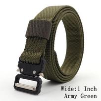 Vaikų taktinis diržas 25 mm Greito atsegimo reguliuojama metalinė sagtelė Karinio stiliaus berniukams ir mergaitėms Vaikų diržas su metaliniu užsegimu Waist 16-24 inch black