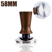 51/53/58MM Solid Wood Espresso Tamper Manual Press Coffee Tampers with Calibrated Spring Loaded Home Coffee Barista Accessories