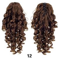 LISI HAIR Sintetinis plaukų priauginimas uodegai su segtuku „Vandens banga“ Didelės bangos Garbanotas Segamas plaukų priauginimas Minkštas plaukų gabalas moterims 40cm black