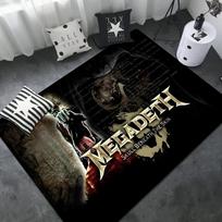 Sunkusis Metalas Roko Rolo Muzika Megadeth Grindų Kilimėlis INS Stiliaus Minkštas Miegamojo Grindų Namų Skalbinių Kambario Kilimėlis Neslystantis Namų Kilimai 40x60cm