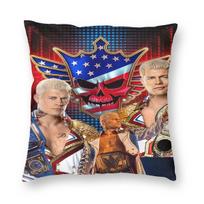 Žiede Cody Rhodes Amerikietiškas Košmaras Aikštės Pagalvės Užvalkalas Pagalvės Dangalas Pagalvėlė Mesti Pagalvėlę Namams Sofai Svetainei 12x12Inch black