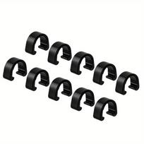 10Pcs MTB Bike Brake Cable/Derailleur Line Case Aluminum Alloy C-Shape Buckle Clasps Bicycle C Clips Outdoor Cycling Parts black