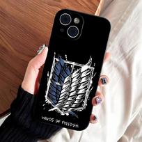 Attack On Titan Phone Case For IPhone 17 Pro Max 16 15 14 Pro Max 13 11 X Xs Xr 8 7Plus Silicone Cover iPhone 13 black
