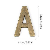 1 vnt. Metaliniai lipnūs namo numeriai Anglų raidės Buto Kambario Durų Plokštelės Stalo Pašto Dėžutės Numerių Lipdukai 3*2cm Bronze&3CM&2CM