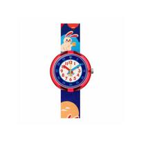 SWATCH Flik Flak Feifei series quartz movement 30 meters waterproof unisex Swiss watch 31.85*30.6mm white dial plastic case fabric strap ZFPNP134-1 kvarcas
