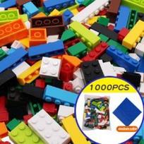 1000PCS Bulk Building Blocks Creative Educational Toys for Kids STEM Learning Bricks Construction  Free random color soleplate white