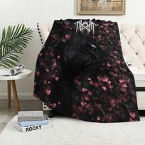 S-Sleep Token Even In Arcadia Blanket Flannel Warm Comfort Soft Plush Blanket For Picnic Beds Sofas Homes And Bedrooms 75X95CM black