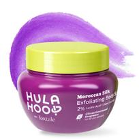 Hula Hoop Exfoliating Body Scrub By Foxtale | Smoothes Skin & Fades Tan | Dead Sea Salt + Perlite + Lactic Acid | Strawberry Skin | Hydrat yellow