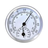 Hygrometer Thermometers Aluminum Alloy Pointer Type Humidness Temperature Gauge Ideal For Indoor & Car Monitoring white