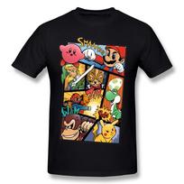 Smash Bros Marškinėliai, SSBM Marškinėliai, Super Smash Brothers, GameCube Marškinėliai M brown