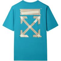 Off-White SS20 Diagonal Arrows Tape T-Shirt 'Blue' Men's OMAA038R201850023948 S beige
