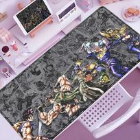 Funny Anime Jojo Bizarre Adventure Mouse Pad Cabinet Keyboard Accessories Joseph Joestar Laptop Gaming Large Lock Edge Mousepad 30cmx80cm(11.8x31.5inch) gray