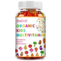 Daitea Organic Kids Multivitamin Gummies, Vitamins A, C, D, B-Complex, Zinc & Iodine, 60 Gummies 60 Capsules