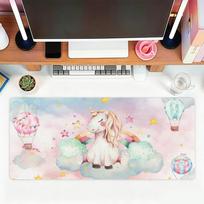 Unicorn Pink Dream Mouse Pad For Office Gaming And Keyboards Non-Slip Large Waterproof 30cmx60cm