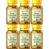 Puritans Pride Beta-Carotene 10,000 IU Softgels 100 Tablets 6 pcs