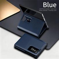 Skirta Samsung Galaxy Z FOLD 8 5G dėklas „Smart View“ langeliu su kortelės laikikliu Piniginės dangtelis ZFold 8 Fold8 apverčiami odiniai dėklai Galaxy Z Fold 8