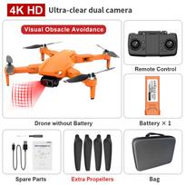 L900 Pro SE GPS dronas Profesionali 4K HD kamera 5G WIFI FPV keturkopteris su bešepetėliu varikliu sulankstomi RC dronai, skirti vaikų žaislams 1 battery oranžinė