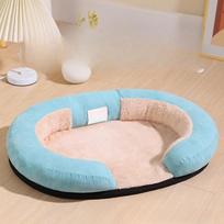 Pet Carrier Cat Litter All-season Kennel Large Pet Litter Dog Cushion Pet Bed Warm In Winter XL white