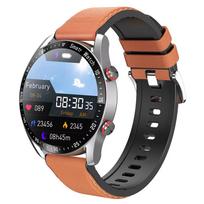 2025 Naujas EKG+PPG Bluetooth Skambučių Išmanusis Laikrodis Vyrams Sveikata Širdies Ritmas Kraujospūdis Fitnesas Sportiniai Laikrodžiai Vyrams Sportinis Vandeniui Atsparus Išmanusis Laikrodis leather belt sidabras