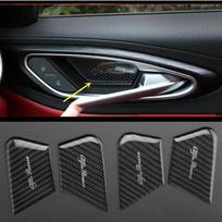 „Alfa Romeo Giulia Stelvio“ automobilio interjero aksesuarams, skirtiems anglies pluošto durelių vidinio dubenėlio dekoravimui, lipdukas, dekoratyvinis pleistras A gray