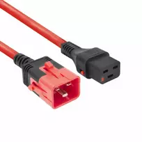 ACT maitinimo laidas C19 IEC Lock - C20 IEC Lock dvigubas fiksavimas raudonas 1 m, PC3633