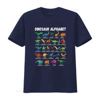 Dinozaurų tipai Abėcėlė A Z ABC Dino identifikavimas T marškinėliai vintage Skalbtas viršus kasdieniam dėvėjimui Unisex grafinis Universalus XL gray