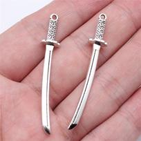 Anime Manga Japanese Art Charm Antique Bronze Zinc Alloy Jewelry Making Supplies Craft Supplies Style Pendants A29-10pcs-49mm gray