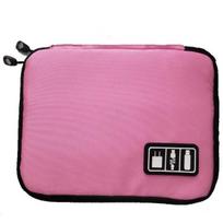 Usb Cable Organizer Storage Bag System Kit Case USB Data Cable Headphones Wire Pen Power Bank Digital Gadget Devices Travel Bags rožinė